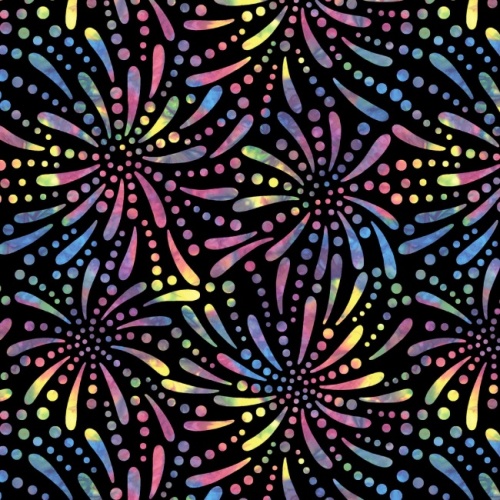 Black / Multi Fireworks - Wilmington 108'' Extra Wide Backing Fabric